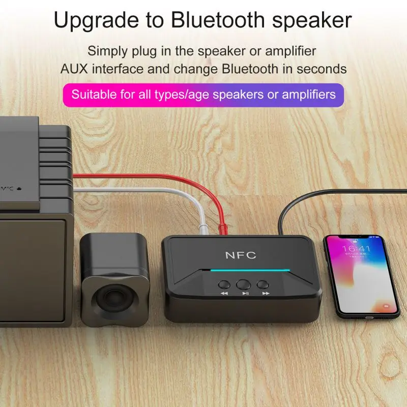 Bluetooth приемник HiFi беспроводной аудио адаптер с DC USB 3,5 мм AUX 2 RCA низкая задержка для телефона/домашней музыкальной системы