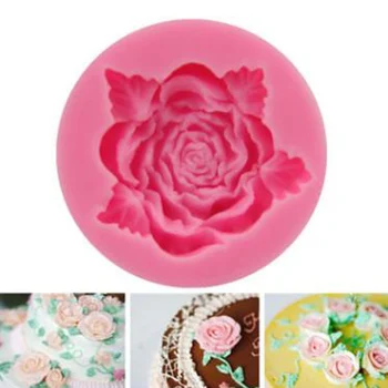 

3D Pink Rose Flower Silicone Mold Fondant Gift Decorating Chocolate Cookie Polymer Clay Resin Baking Molds