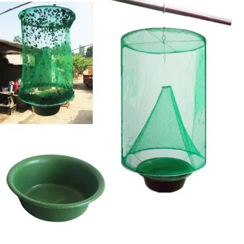 

1PC Pest Control Reusable Hanging Fly Catcher Killer Flies Flytrap Zapper Cage Net Trap Health Home Garden Yard Supplies