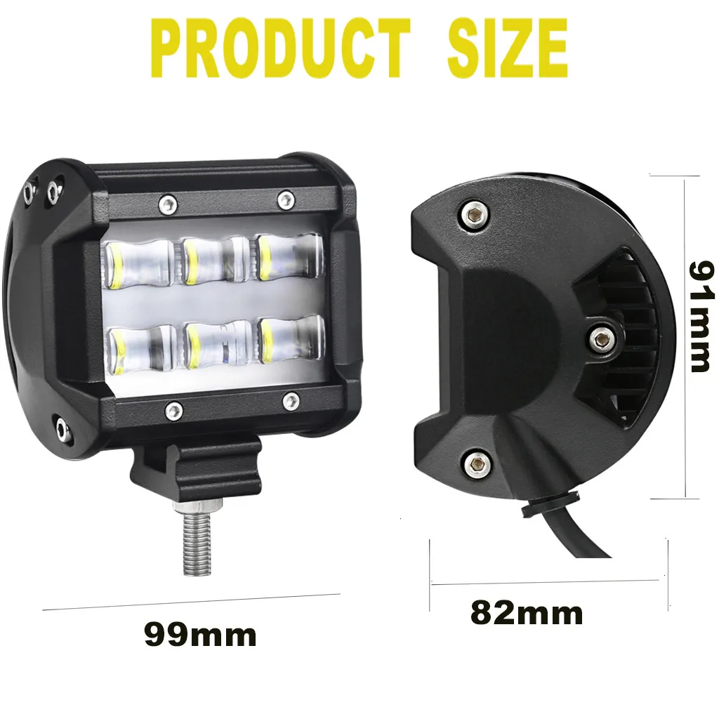 18w 6LED объектив 6D белый свет Quad-полоска лампочек бар LC-Triple 6Led объектив 6D белый свет 6000K IP68 Водонепроницаемый для 9-32V DC автомобиля# WL1