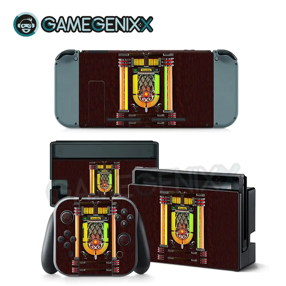 

GAMEGENIXX Skin Sticker Vinyl Decal for Nintendo Switch Console Joy-Con Dock - Old Retro Jukebox