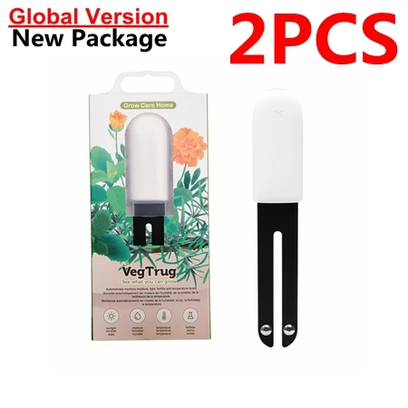 NewPackage 2PC Глобальная версия, Xiaomi Mi, цветочный монитор, цифровые растения, трава, флора, датчик, уход за почвенной водой, светильник, умный тестер, Международный - Цвет: NewPackage 2PC