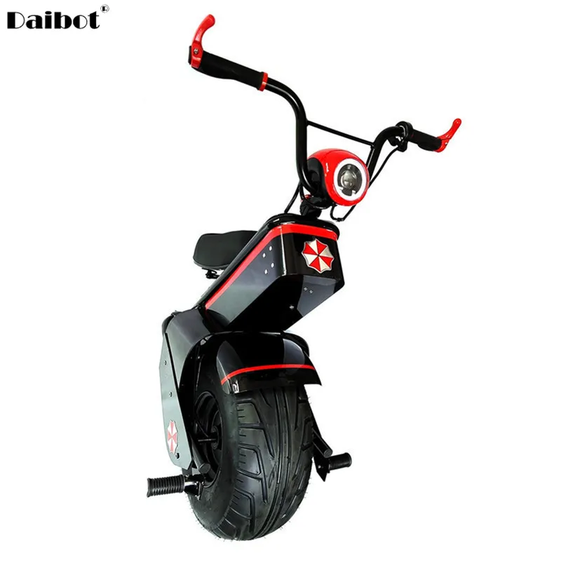 Electric Scooter 1500W One Wheel Self-balancing Scooter Motorcycle Seat 110KM 60V Electric Monowheel 18 Inch Wide Wheel