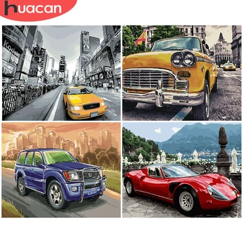 

HUACAN Paint By Number Car Hand Painted Painting Landscape Art Drawing On Canvas Gift DIY Pictures By Numbers Kits Home Decor
