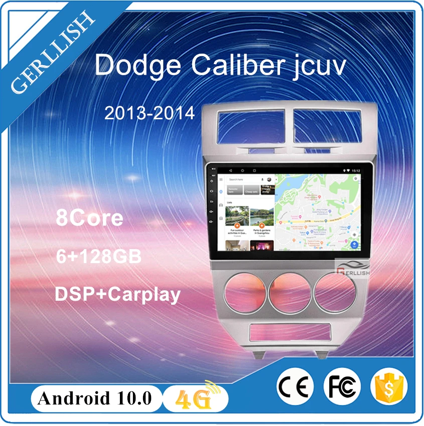 Автомобильный dvd плеер на основе Android для Dodge Caliber 2007 2010 встроенный GPS Радио FM BT