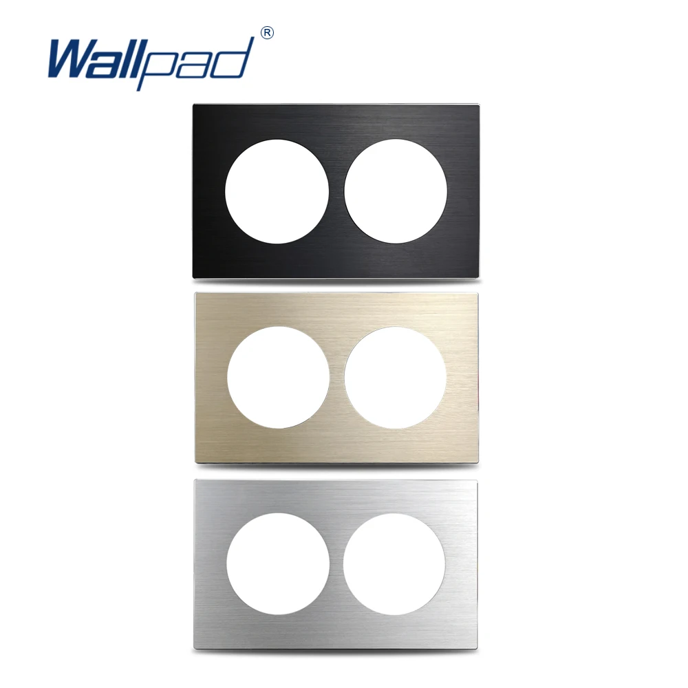 Wallpad двойной алюминиевый каркас черный серебристый золотой 3x6 пластина для L6