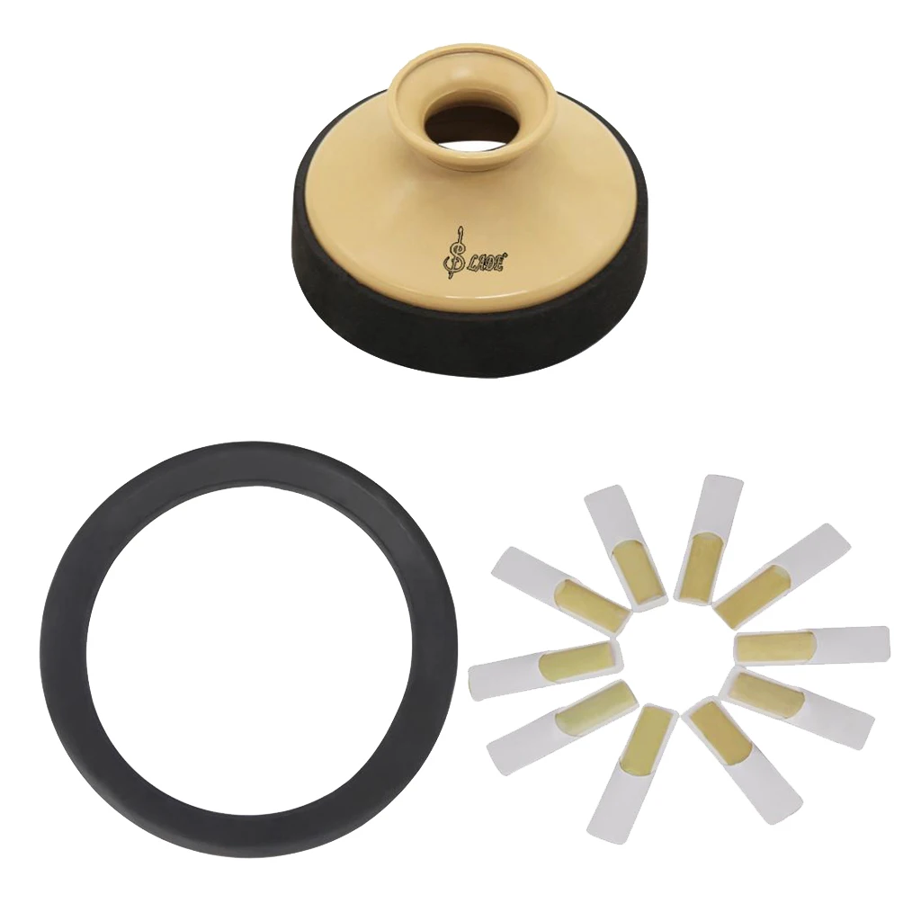 

1 Set Alto Saxophone Reeds+Mute+Silencer Ring for Beginners Saxophone Players Gift