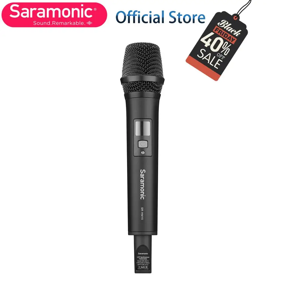 Saramonic SR-HM15 16-канальный VHF Беспроводной портативный микрофон с интегрированным передатчиком для UWMIC15 Беспроводной Системы