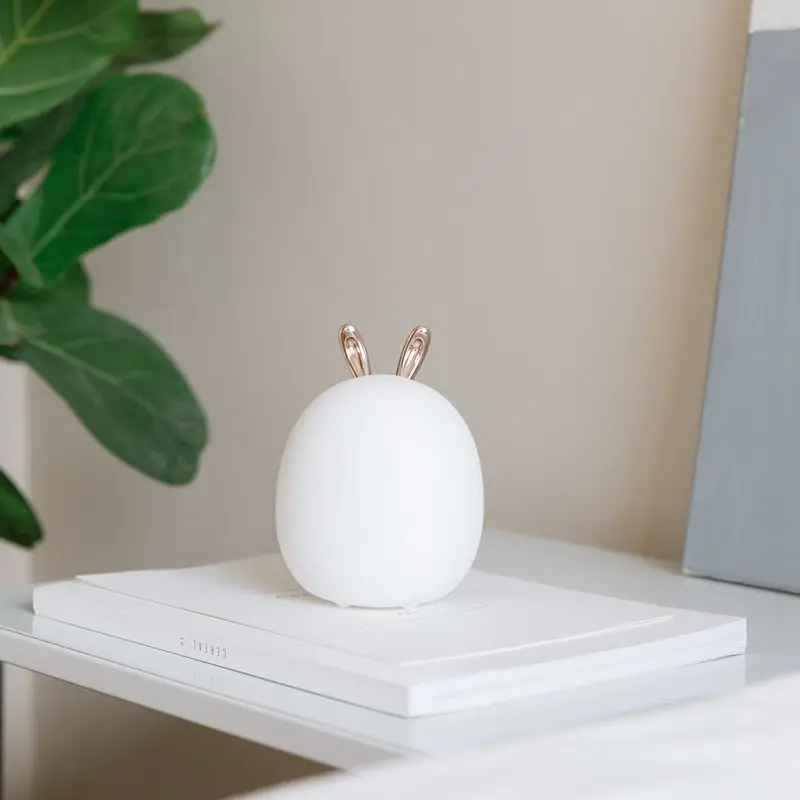 HHO-Dimmable светодиодный Ночной светильник, силиконовая мультяшная лампа с животными, Usb перезаряжаемая лампа для детей, Детский подарок, прикроватная тумбочка для спальни, для гостиной, Ro