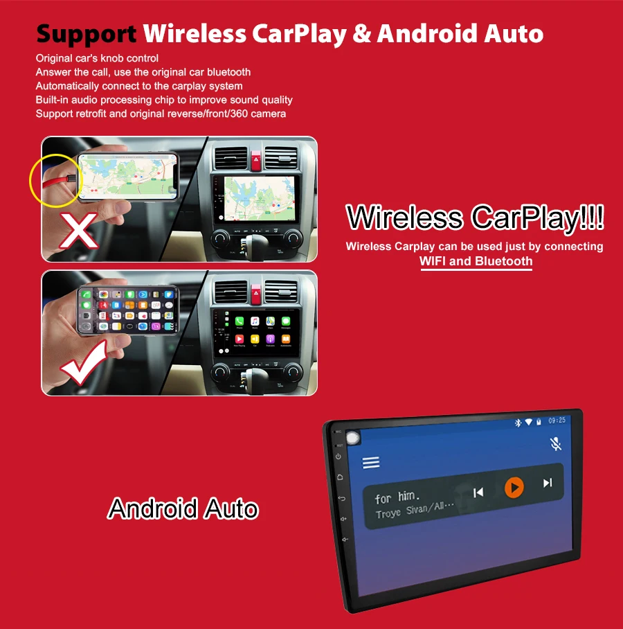 Clearance AVGOTOP Android 9.0 Car Radio Android For TOYOTA 2007-2011 Camry 4GB RAM 64GB FLASH BIG SCREEN in car dvd player 14