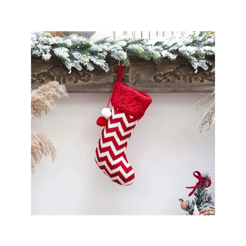 Christmas Xmas Tree Hanging Party Tree Decor Santa Stocking Sock Gift Candy Bags - Color: 01
