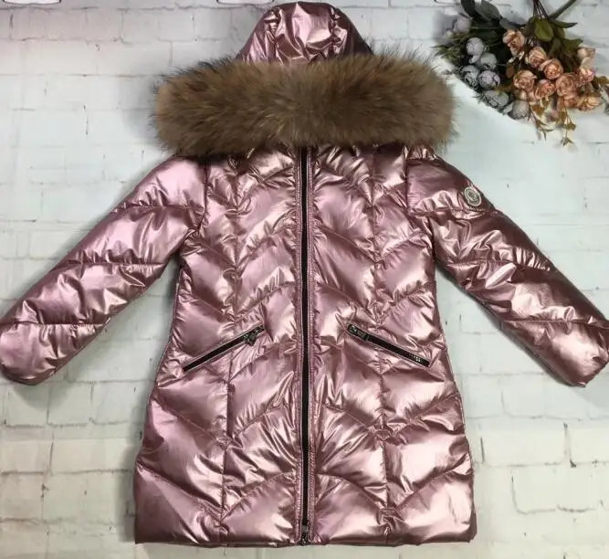 

child down suit girl 95cm-145cm 2019 winter down jacket children's clothing girl down jackets child long thicken outerwear boy l