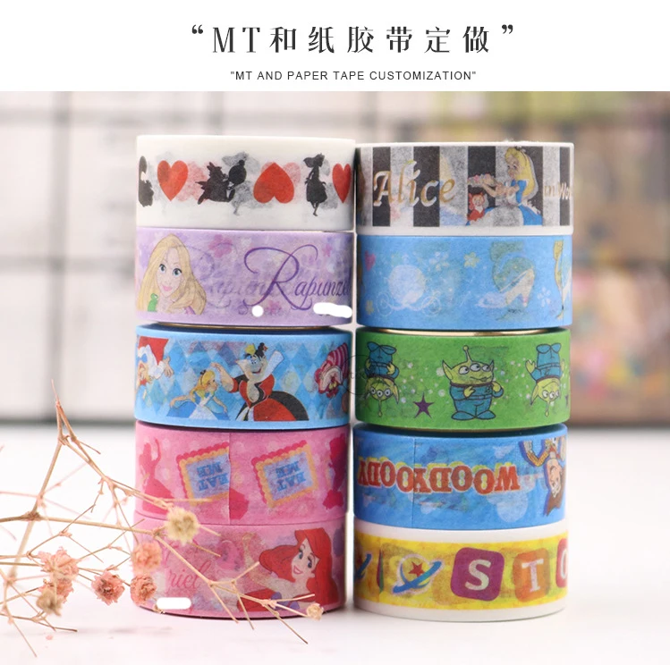 

1 pcs Washi Tapes DIY Japanese Paper Cartoon Alice Masking tape Decorative Adhesive Tapes Scrapbooking Stickers 5m
