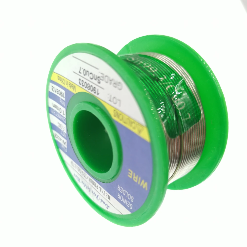 Soldering wire 0.5/0.6/0.8/1.0/1.2/1.5/2.0mm lead free tin 50G rosin core Sn99.3 Cu0.7 for welding