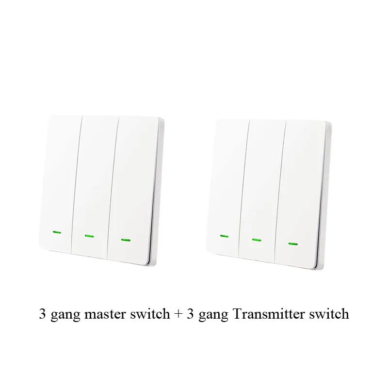 003 WI-FI без нейтральный Смарт настенный выключатель с RF433 передатчик 1/2/3 банды Великобритании/ЕС Стандартный с одиночной линией противопожарная проводка светильник переключатель Tuya - Цвет: 003
