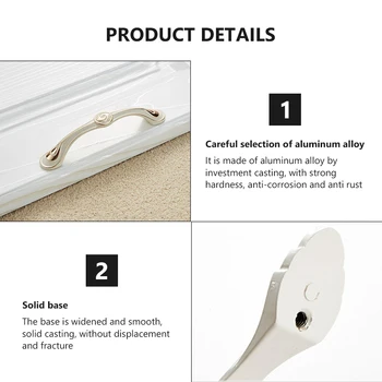 Alloy Ivory white Cabinet Handles Hardware Kitchen Cupboard Door Pulls Drawer Knobs Kitchen European Fashion Furniture Handle