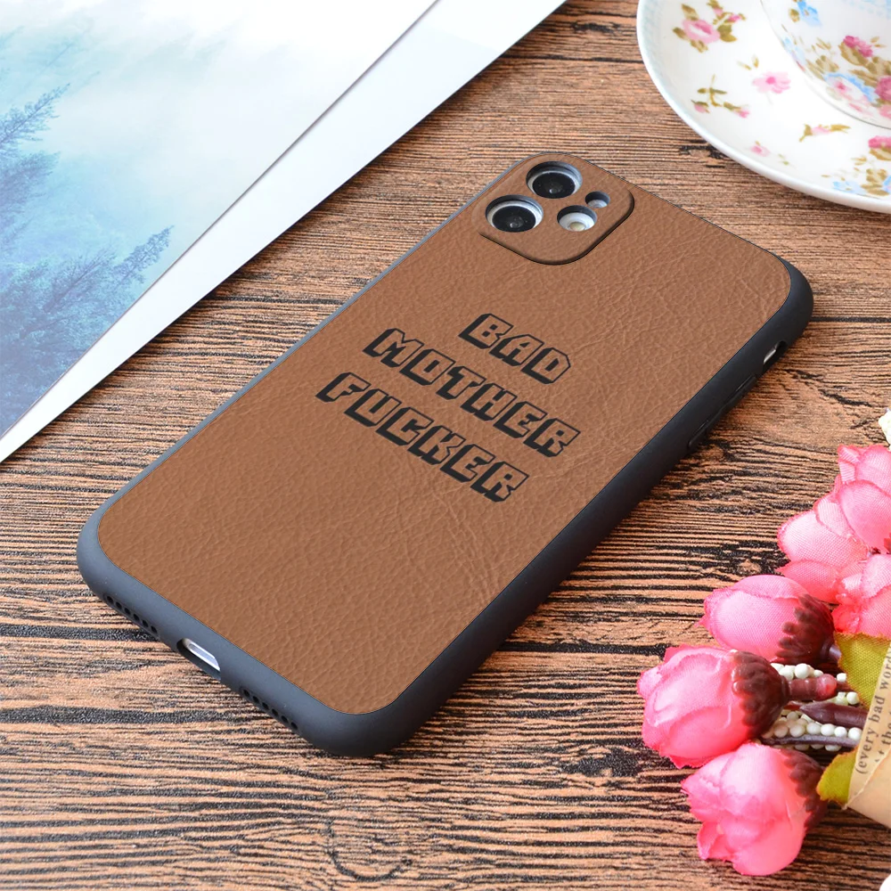 

For iPhone Bad Mother F-Cker Pulp Fiction Print Soft Matt Apple iPhone Case