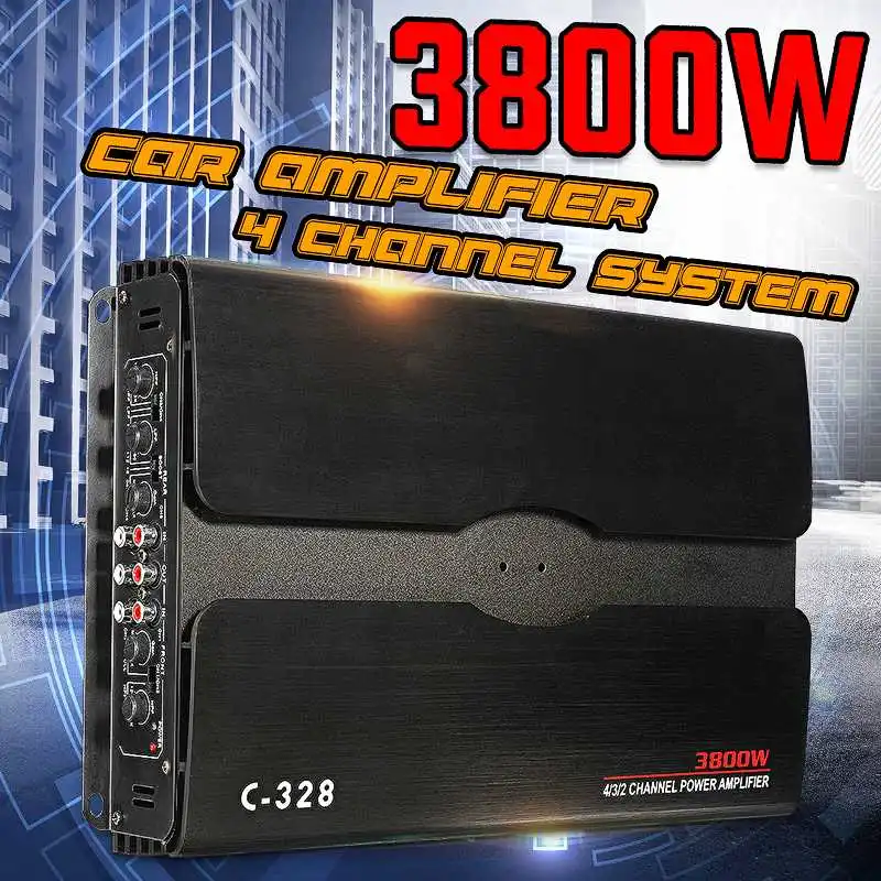 

Car Amplifier Subwoofer car audio 3800W RMS 4Channel 12V Powerful 4ohm Truck Car Amplifier Audio Power Stereo Speaker amplifiers