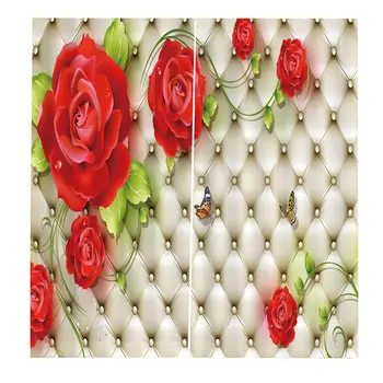 

3D Curtain UV-proof Bedroom Living room Curtains Washable Shield BJQ-1438 (2) Perfect Screening Home room Decorations