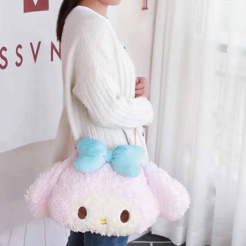 see chart3 Melody Duffy Duck модные аниме плюшевые сумки на плечо мягкий мультфильм Tote повседневное пушистые куклы телефон сумка для девочек - Цвет: see chart3