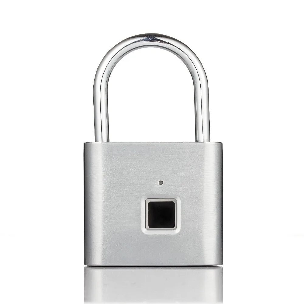 Fingerprint Lock Smart Padlock Quick Unlock Thumbprint Door Padlocks Portable Anti-Theft USB Zinc alloy Rechargeable Door Lock