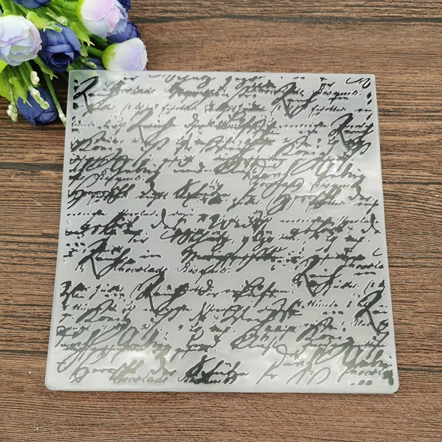 Handwritten text Flower print DIY Plastic Embossing Folders for DIY  Scrapbooking Paper Craft/Card Making Decoration Supplies - AliExpress