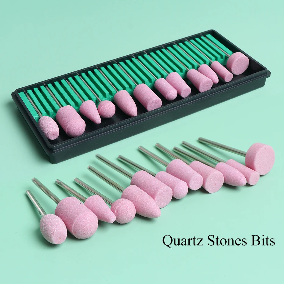 Nail Drill Bit Nail Drill Bits Set Quartz Stone Diamond Wool Milling Cutter For Manicure Tools Grinding Sanding Sander Cuticle Pedicure File