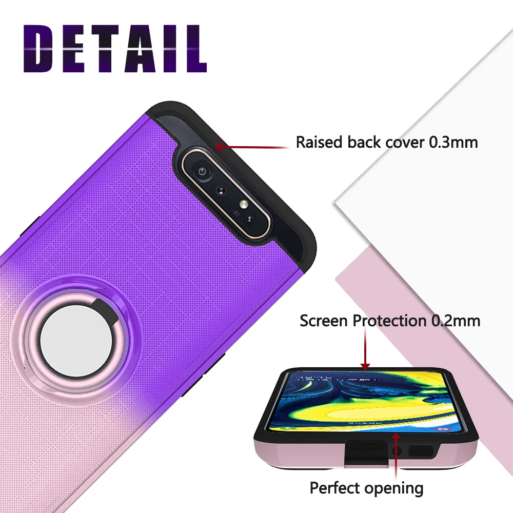 Противоударный защитный чехол для samsung Galaxy A80 чехол A805F автомобильный Магнитный чехол s чехол с держателем-кольцом для пальца для samsung A90 чехол для телефона