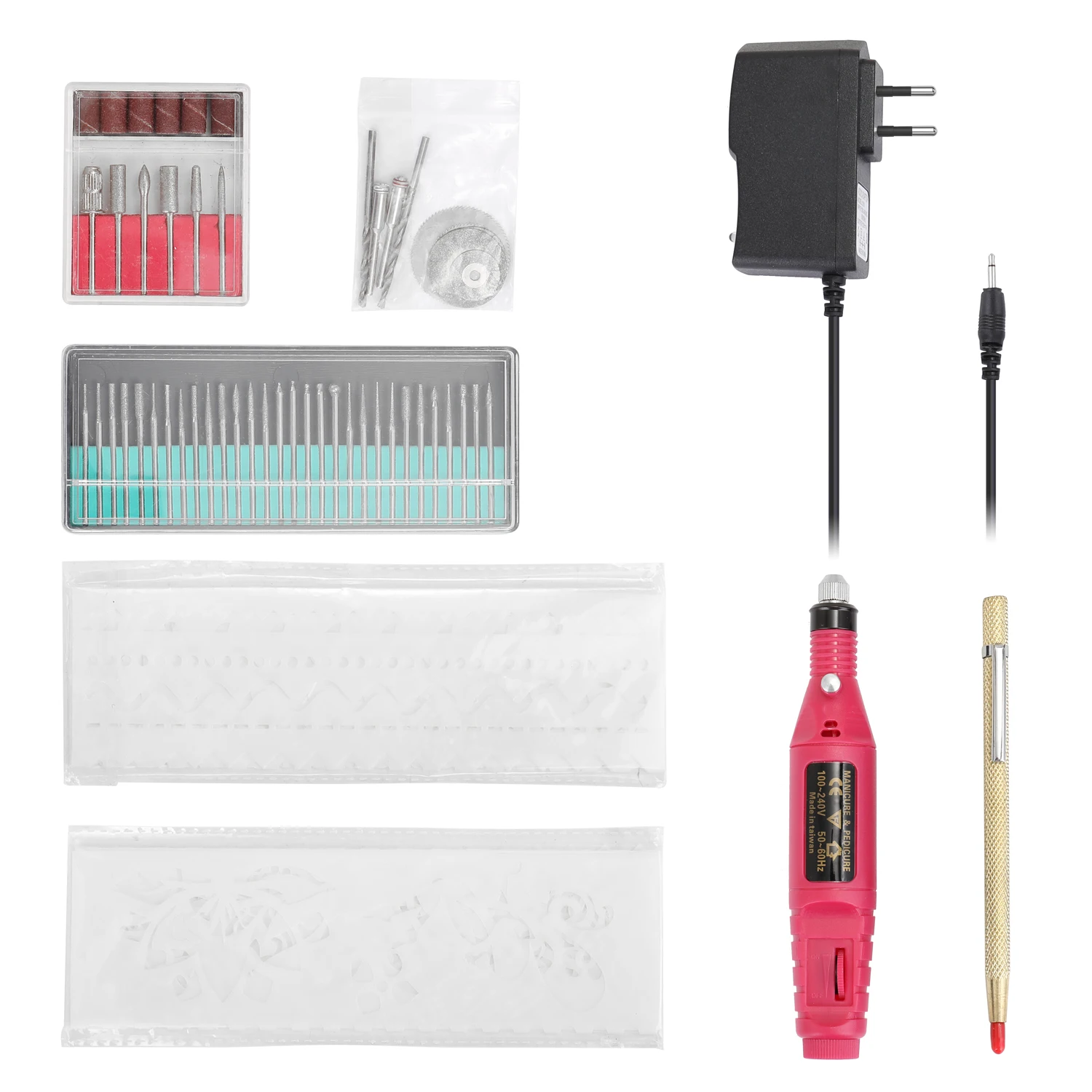70pcs Mini Professional Electric Adjustable Speed Engraving Pen Set Polish Nail Machine Electric Grinder Drill DIY Tool Set