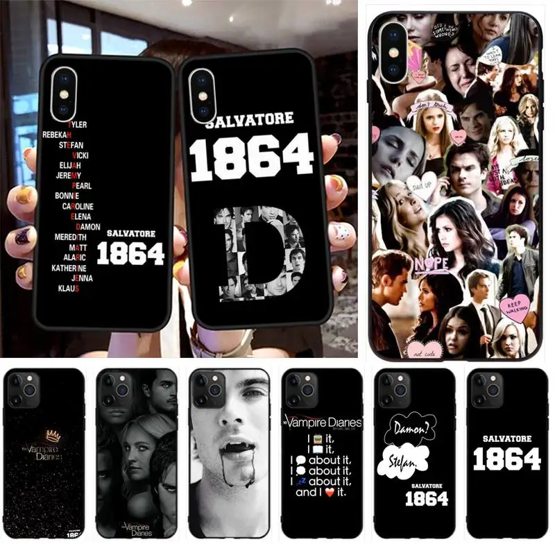 HUAGETOP Дневники вампира Стефан Деймон Сальваторе черный чехол для телефона iPhone 11 pro