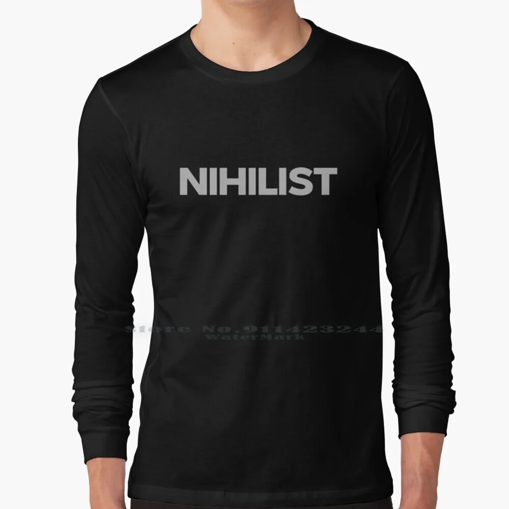 Nihilist футболка с длинным рукавом Tee Nihilism забавная философия юмор нихилист