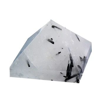 

50mm Natural Rare Tourmaline Quartz Crystal Pyramid Point Reiki for Healing Stones