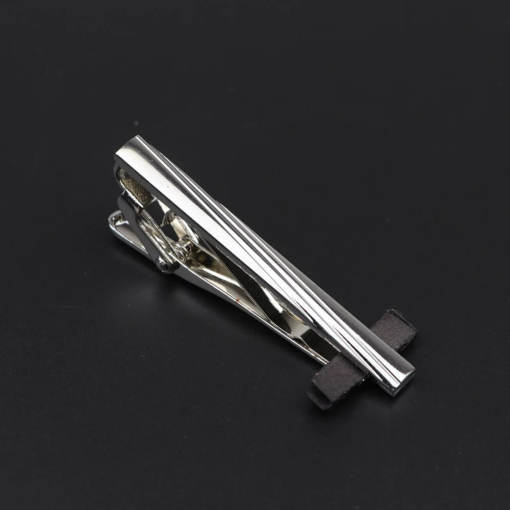 Men's Metal Tie Clip Bright Chrome Stainless Steel Jewelry Necktie Clips Pin Clasp Clamp Wedding Charm Creative Gifts