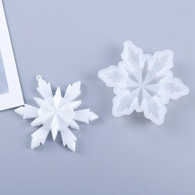 

DIY Crystal Epoxy Resin Mold Snowflake Pendant Silicone Mold Frozen Snowflake Epoxy Mold For Resin