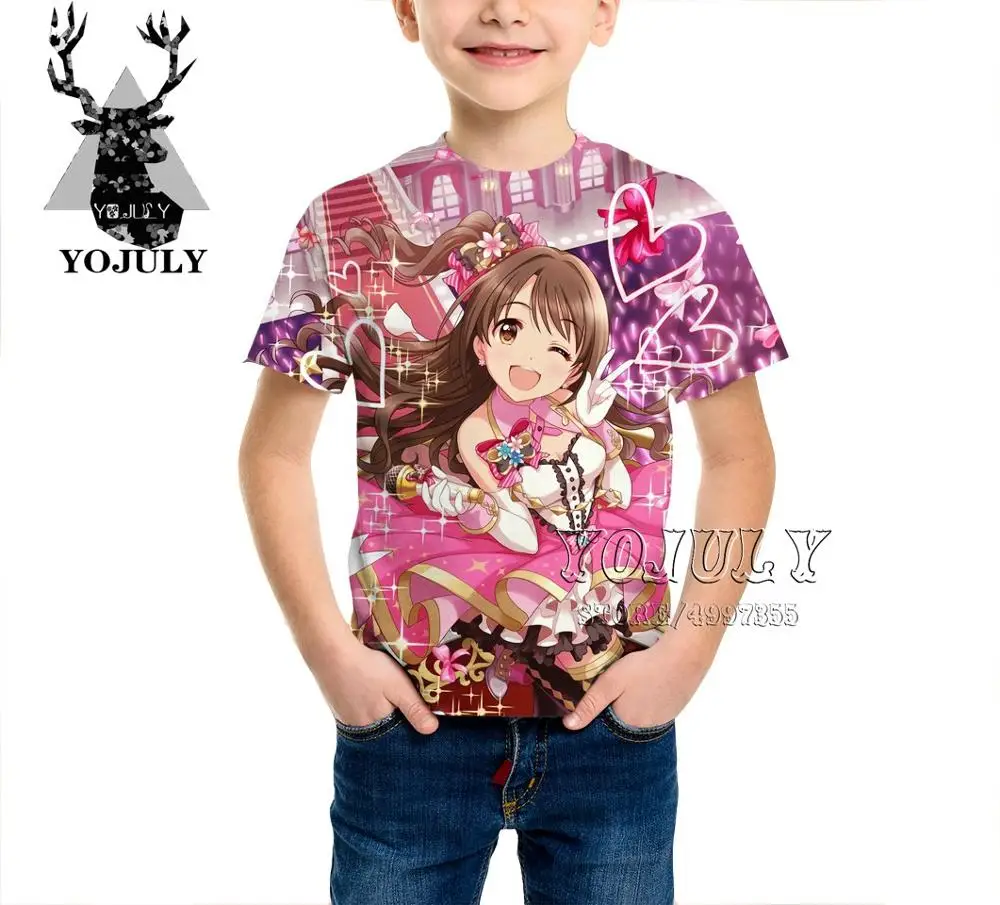 17 YOJULY Idol Master, Золушка, девочка, аниме, мальчики, девочки, подростки, 3d принт, детская одежда детская футболка Лидер продаж, модные футболки, A465 - Цвет: 17