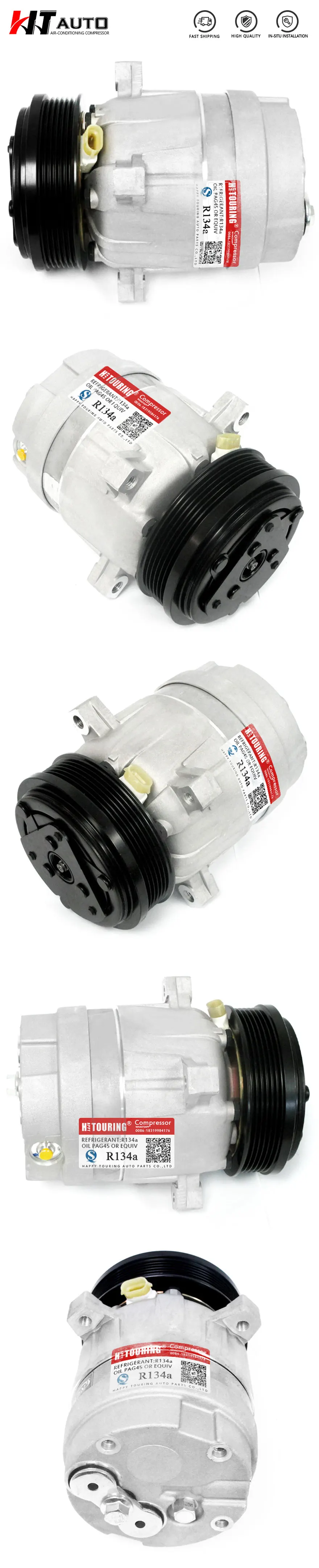 Компрессор кондиционера для Шевроле S10 для GMC Sonoma L4 2.2L 1998-2003 1136519 1137024 15-20446 89018955 1137010 67291 68291 274289 V7