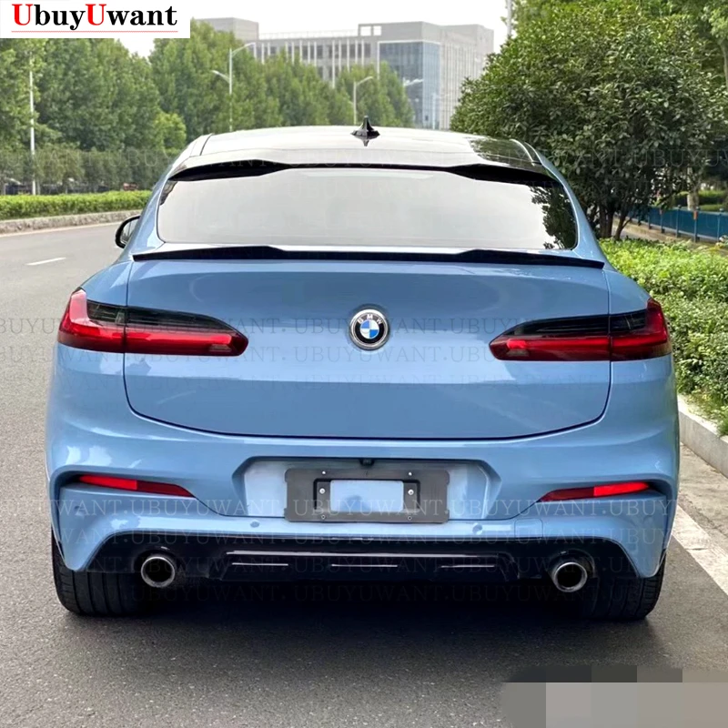 UBUYUWANT Gloosy Black Rear Trunk Lip Spoiler For BMW X4 G02 2019 2020 Spoiler ABS Car Tail Wing Decoration Auto Accessories