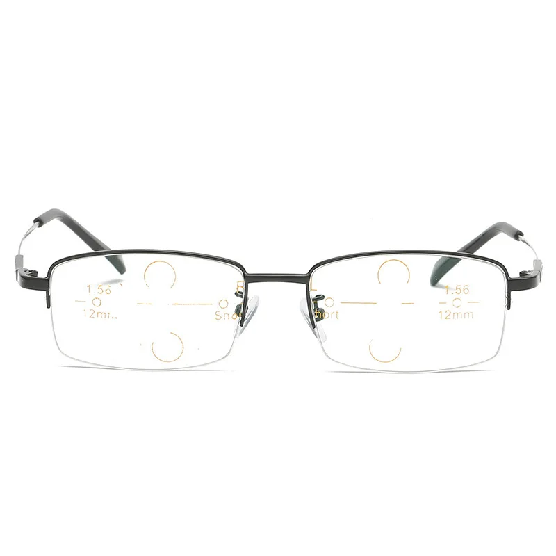 Высококачественные титановые многофокальные очки для чтения, анти-синий светильник, линзы для мужчин, гибкий сплав, бизнес очки для дальнозоркости