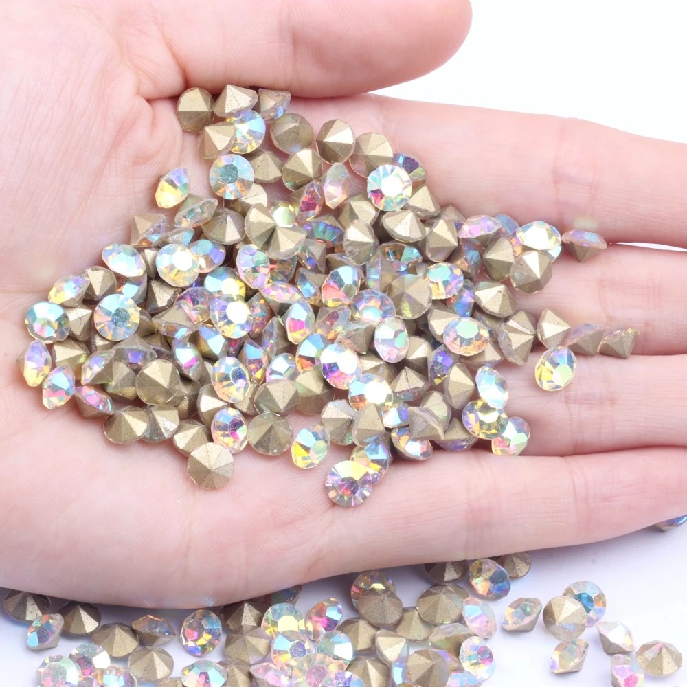 

Shiny Glass Rhinestones Many Colors ss31 6.6-6.8mm 288pcs Pointback Stones Loose Strass Bead DIY Nail Art Decoration