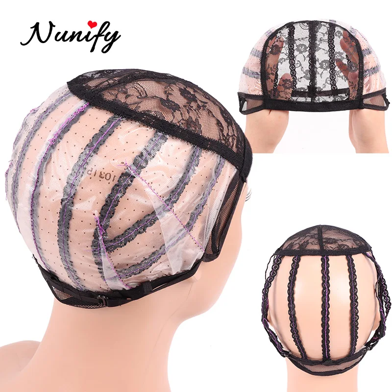 Wave Cap Hair Nets Dissolve Paper Weaving Wig Cap For Hair Bundles Wig Making Base Black S M L Three Size Soft Dome wig caps hair nets