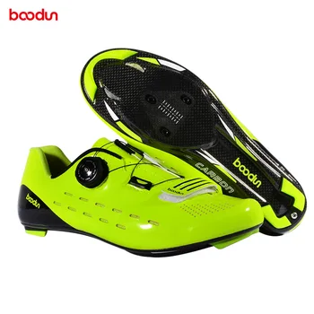 

BOODUN Ultralight Carbon Fiber Cycling Shoes Breathable Road Bike Self-Locking Bicycle Shoes Athletic Triathlon Racing Sneakers