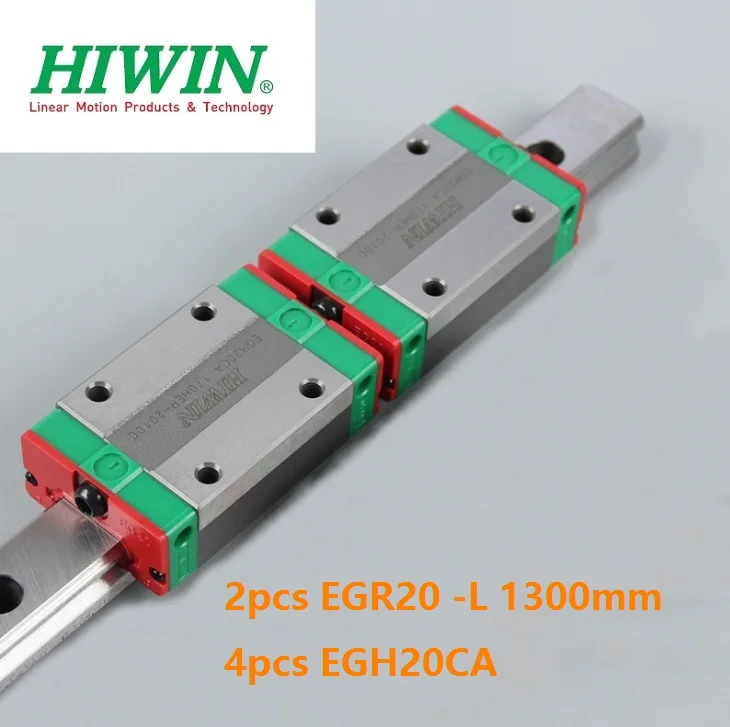 

2шт оригинальный HIWIN Rail EGR20-L 1300 мм линейная направляющая + 4 шт. EGH20CA блоки каретки для ЧПУ