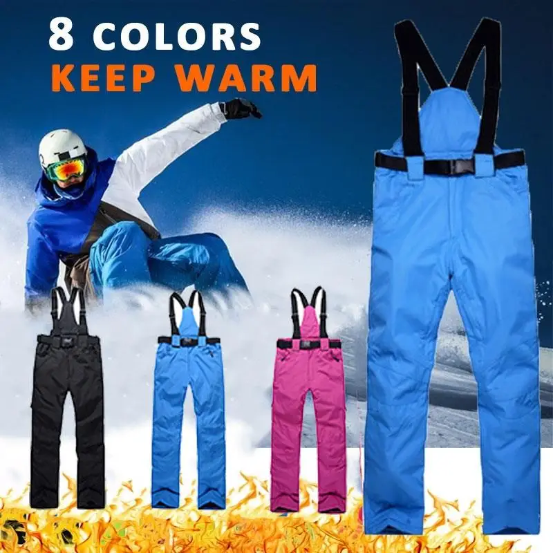 

Ski Pants Strapless Pants UV Protection Snow Mountain Game Cotton 3 Color Sweatpants Windproof Anti Fog Snowboard Riding