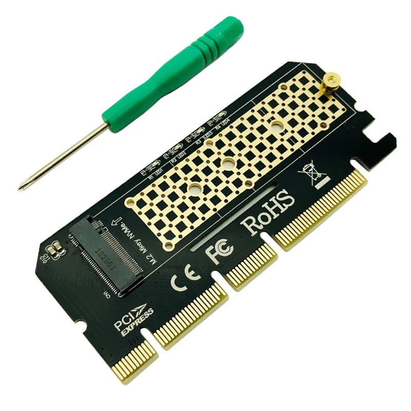 PCIE к M2 адаптер PCI Express PCI-E 3,0X4X8X16 к M.2 NGFF M Соединитель в форме ключа M2 Nvme PCIE радиатор SSD Riser Card с светодиодный