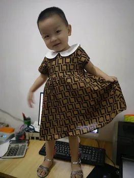 

Baby Fashion Doll Collar 1-6 Year Girls Party Dress 80-120 Kids