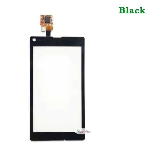 Высокое качество 4," для sony Xperia L S36h C2105 C2104 сенсорный экран дигитайзер Переднее стекло объектив сенсорная панель - Цвет: Черный
