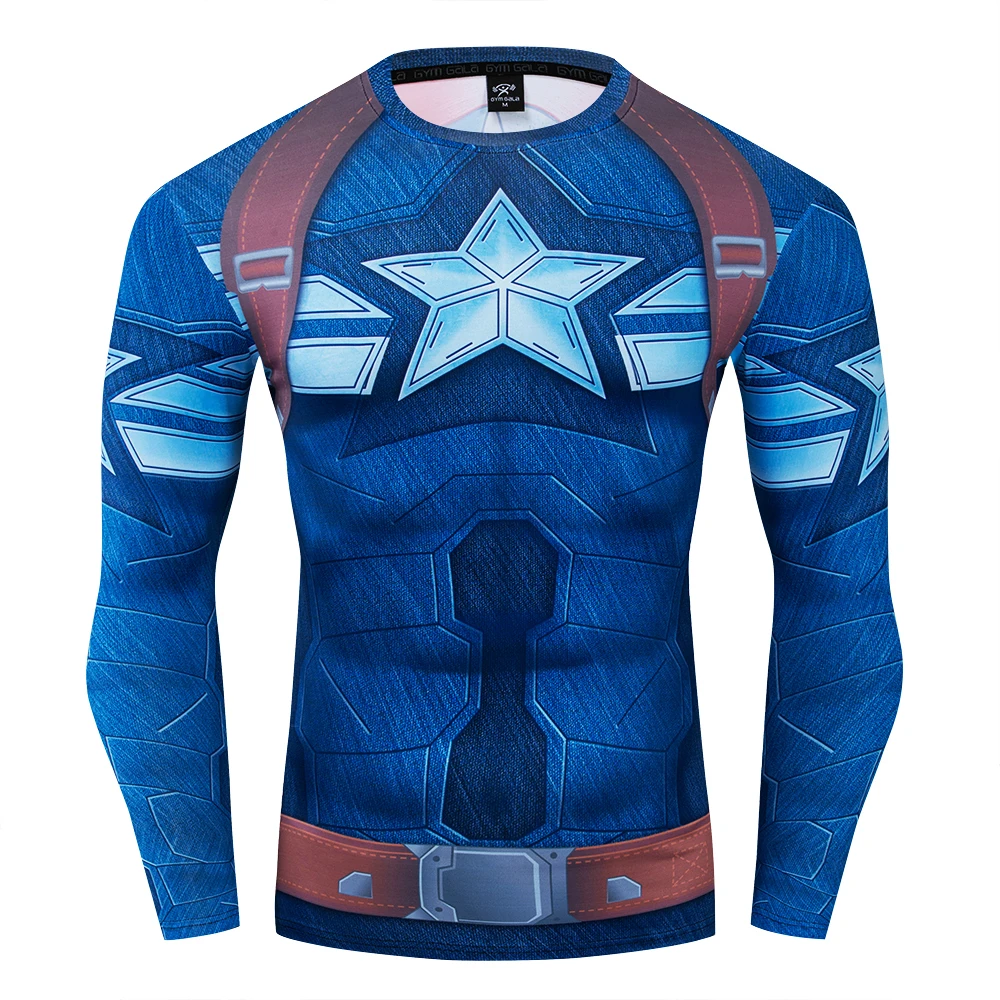 CT048 Футболка Мстители 3D мужская футболка мужская одежда Marvel компрессионная Футболка спортивная мужская футболка academic Свитшот Лонгслив под змеиную кожу человек - Цвет: CT048