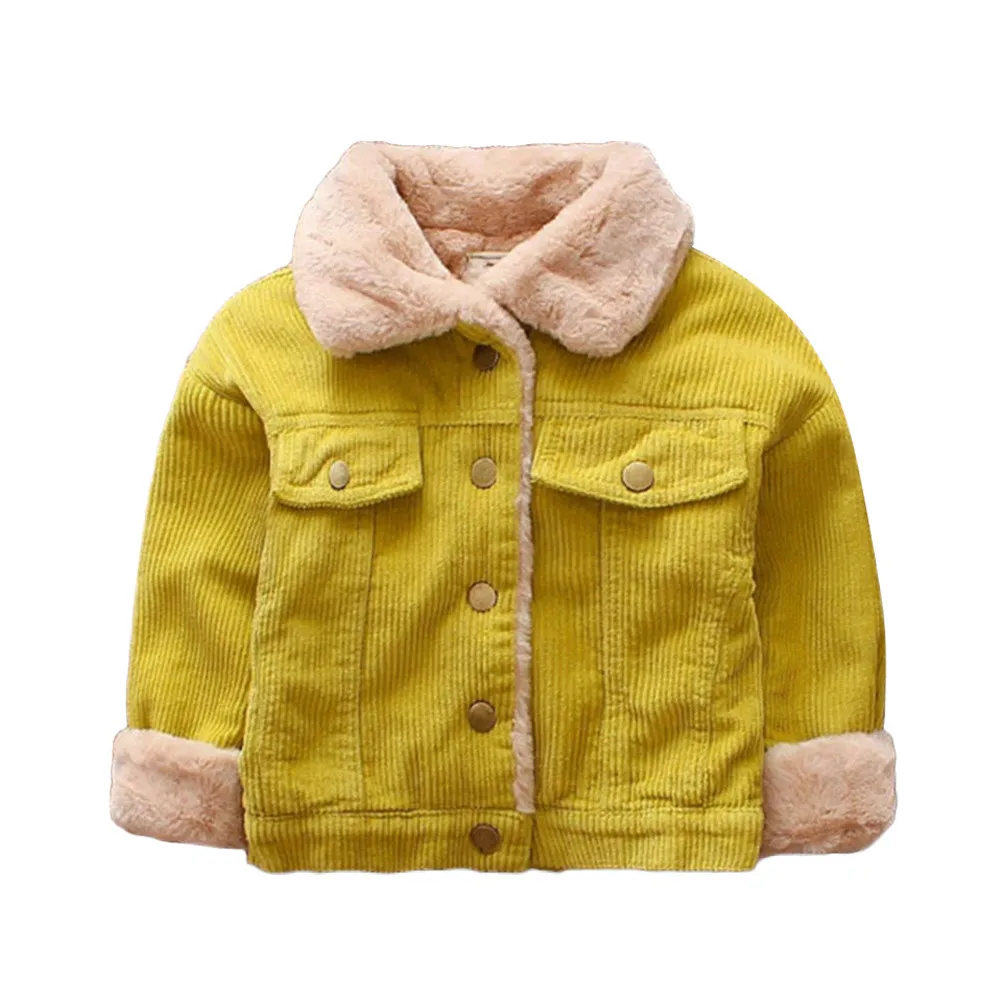 Одежда для маленьких девочек Детская куртка новинка, одежда для маленьких девочек, пальто для мальчиков зимнее однотонное пальто куртка-плащ плотная теплая верхняя одежда