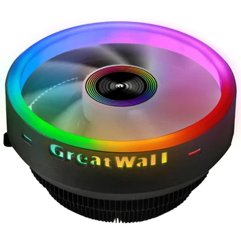 

HOT-Great Wall Pro CPU Cooler RGB Computer Heatsink 12V LED Radiator for PC 120mm LGA 1151 AMD AM3 FM2 CPU Cooling Fan