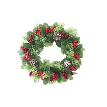 

Artificial Wreaths Front Door Hanging Wreath Artificial Silk Cloth Garland Ornament For Christmas Halloween Decoration Home Deco